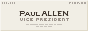 Paul Allen's business card